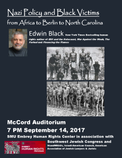 Nazi Policy and Black Victims—from Africa to Berlin to North Carolina for SMU Embrey