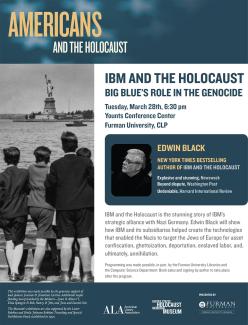 Edwin Black on IBM and the Holocaust at Furman University