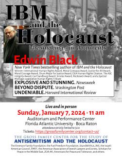 Edwin Black on IBM and the Holocaust for the Gross Family Center