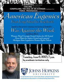 Edwin Black on Eugenics from Long Island to Auschwitz for JHU Bioethics