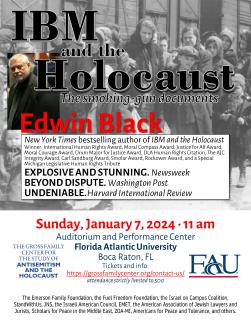 Edwin Black on IBM and the Holocaust for the Gross Family Center