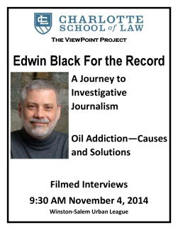 Edwin Black For The Record