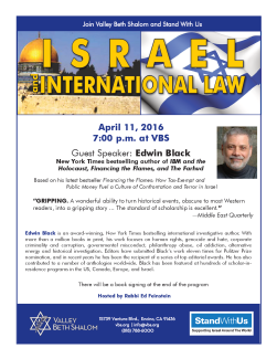 Understanding Israel and International Law for Valley Beth Shalom