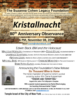 Kristallnacht 80th Anniversary Commemoration