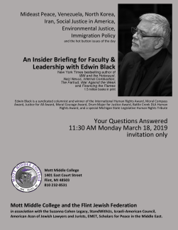 An Insider Briefing for Faculty & Leadership with Edwin Black