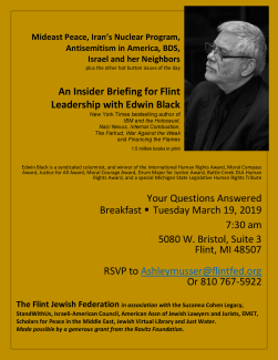 Flint Breakfast Leadership Briefing with Edwin Black