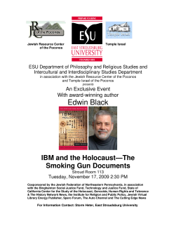 Speaking Event and Book Autographing "IBM and the Holocaust—The Smoking Gun Documents"