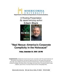 Speaking Event and Book Autographing for "Nazi Nexus—America's Corporate Complicity in the Holocaust"