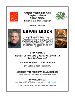 Speaking Event and Autographing for "The Farhud—The Arab-Nazi Alliance in the Holocaust"