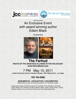 Speaking Event and Autographing for "The Farhud—The Arab-Nazi Alliance in the Holocaust"