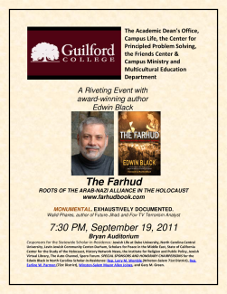 Book Presentation and Autographing for "The Farhud—The Arab-Nazi Alliance in the Holocaust"