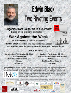 Book Presentation and Autographing—Symposium on Genocides Past and Present—War Against the Weak