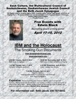 The Canadian Release of the Expanded Edition of IBM and the Holocaust