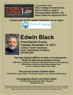 The Life and Career of Edwin Black