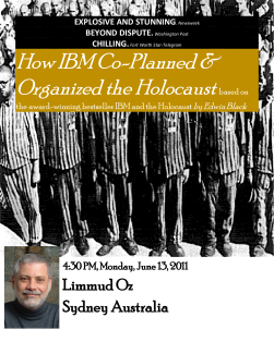 Australian Finale Address by Edwin Black: "Ethics and Computing: From IBM's Role in the Holocaust to Wikileaks and Social Media" 