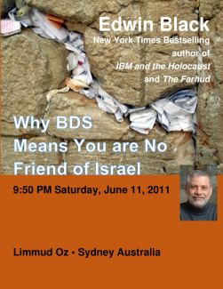 Opening Night International Panel Discussion: "BDS—Who is a Friend of Israel?"