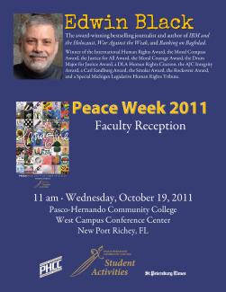 PHCC Peace Week Faculty Reception