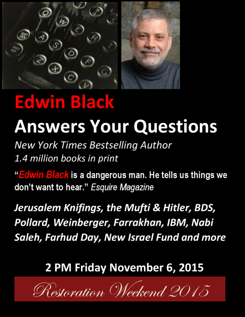 Edwin Black Answers Your Questions