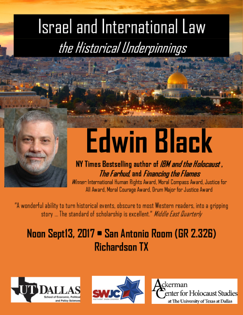 Israel and International Law for the Ackerman Center at UT Dallas