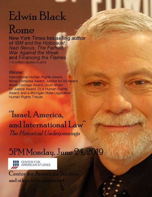 Israel, America and International Law—The Historical Underpinnings