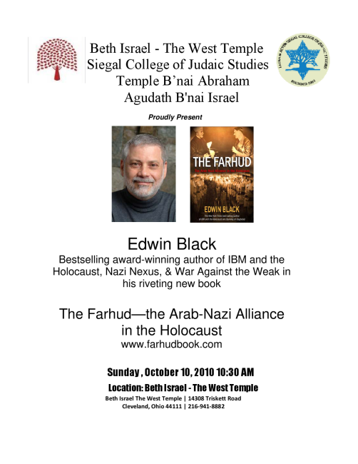 Speaking Event and Autographing for "The Farhud—The Arab-Nazi Alliance in the Holocaust"