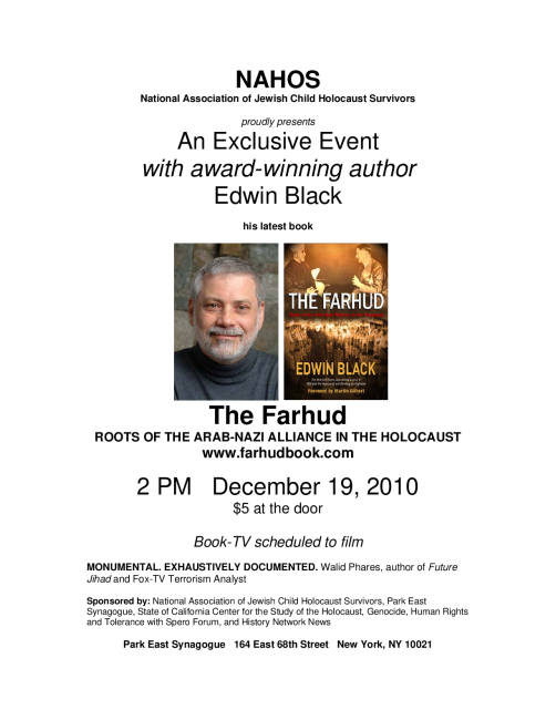 Speaking Event and Autographing for "The Farhud—The Arab-Nazi Alliance in the Holocaust"
