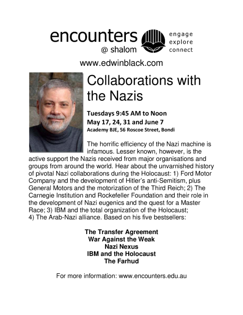 Lecture—Part 4 of 4: Collaborations with the Nazis