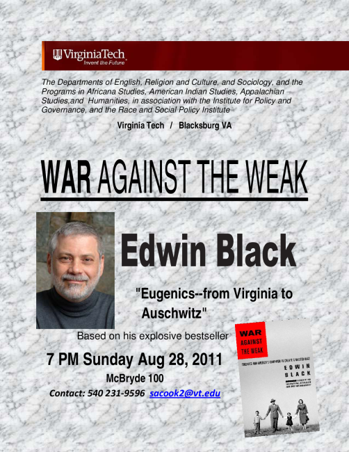 Book Presentation and Autographing for "Eugenics—from Virginia to Auschwitz" Tour