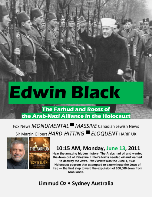 Book Presentation and Autographing for "The Farhud—The Arab-Nazi Alliance in the Holocaust" at the Limmud-Oz Jewish Festival