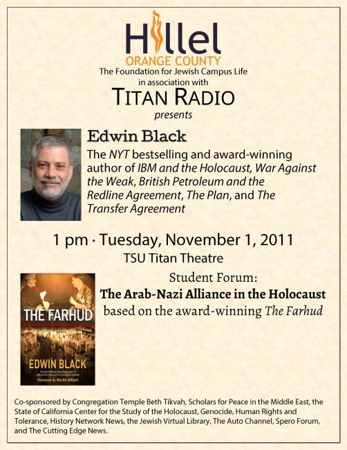 Student Forum: The Arab-Nazi Alliance in the Holocaust for CSUF