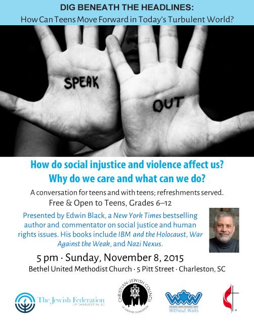 Dig Beneath the Headlines—A Talk for Teens at Bethel UMC